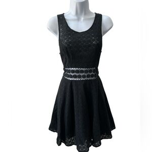 FP one RARE Verona black lace mini dress
